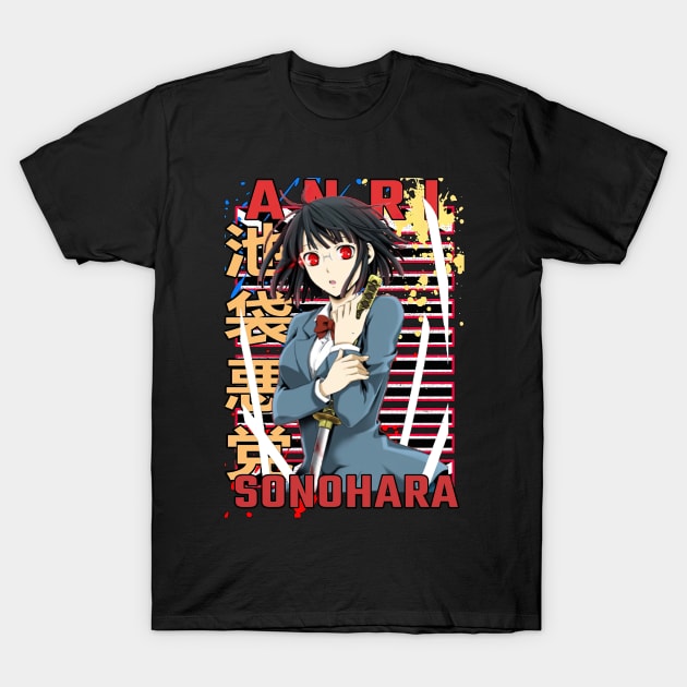 Anri Sonohara Durarara Drrr Urban Anime T-Shirt by CarolIrvine